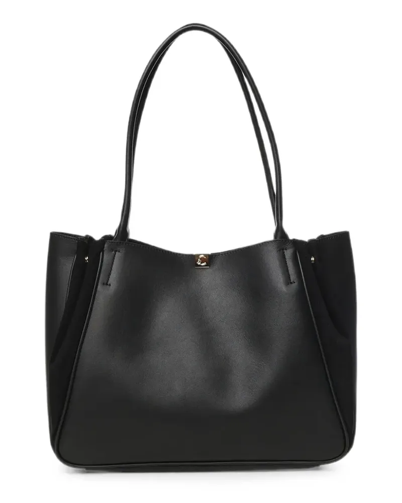 Coccinelle Schultertasche mit Wildledereinsätzen - Schwarz Schwarz