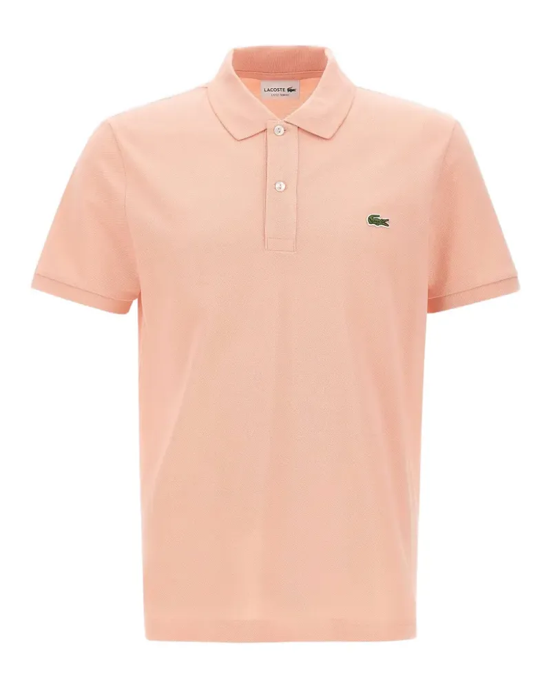 Lacoste ribbed logo patch polo shirt - Rosa Rosa