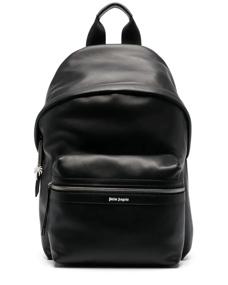 Palm Angels Rucksack aus Leder - Schwarz Schwarz