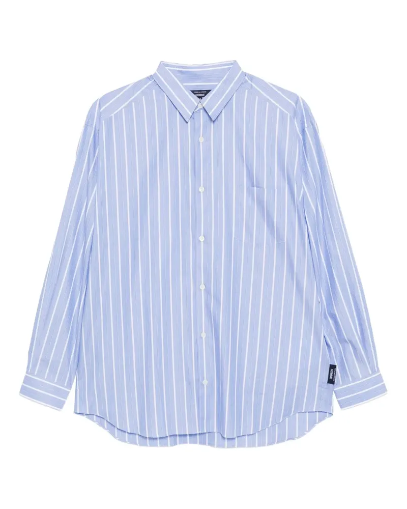Comme des Garçons Gestreiftes Hemd mit Print - Blau Blau