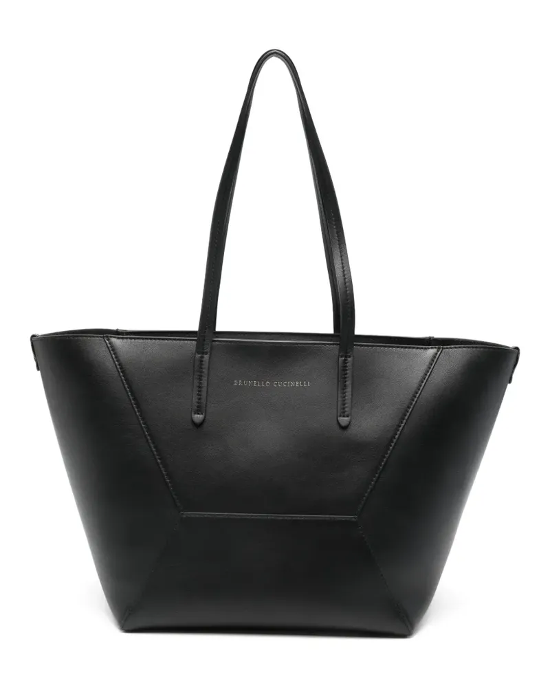 Brunello Cucinelli BC Duo logo tote bag - Schwarz Schwarz