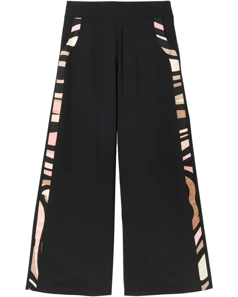 Emilio Pucci Palazzohose aus Wollgemisch - Schwarz Schwarz