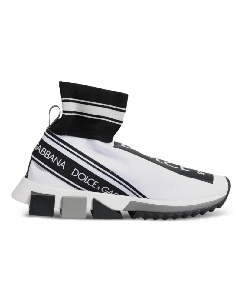 Dolce & Gabbana Sorrento Sneakers mit Logo-Print - Weiß Weiß