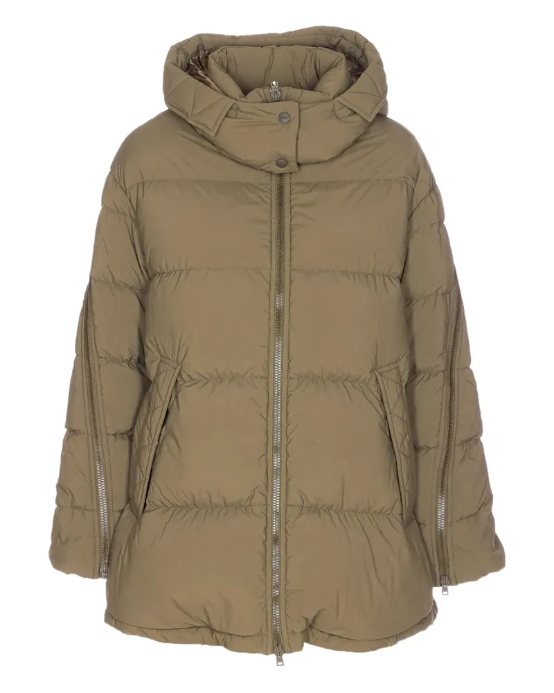 Herno Wattierte Jacke mit abnehmbarer Kapuze - Grün Grün