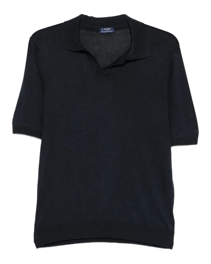 BARBA Kurzärmeliges Poloshirt - Blau Blau