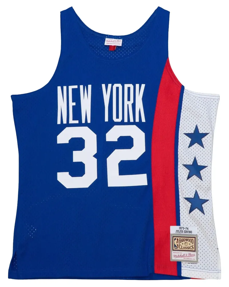 Mitchell & Ness NBA Dark "Nets 1973 Julius Erving" Trikot - Blau Blau