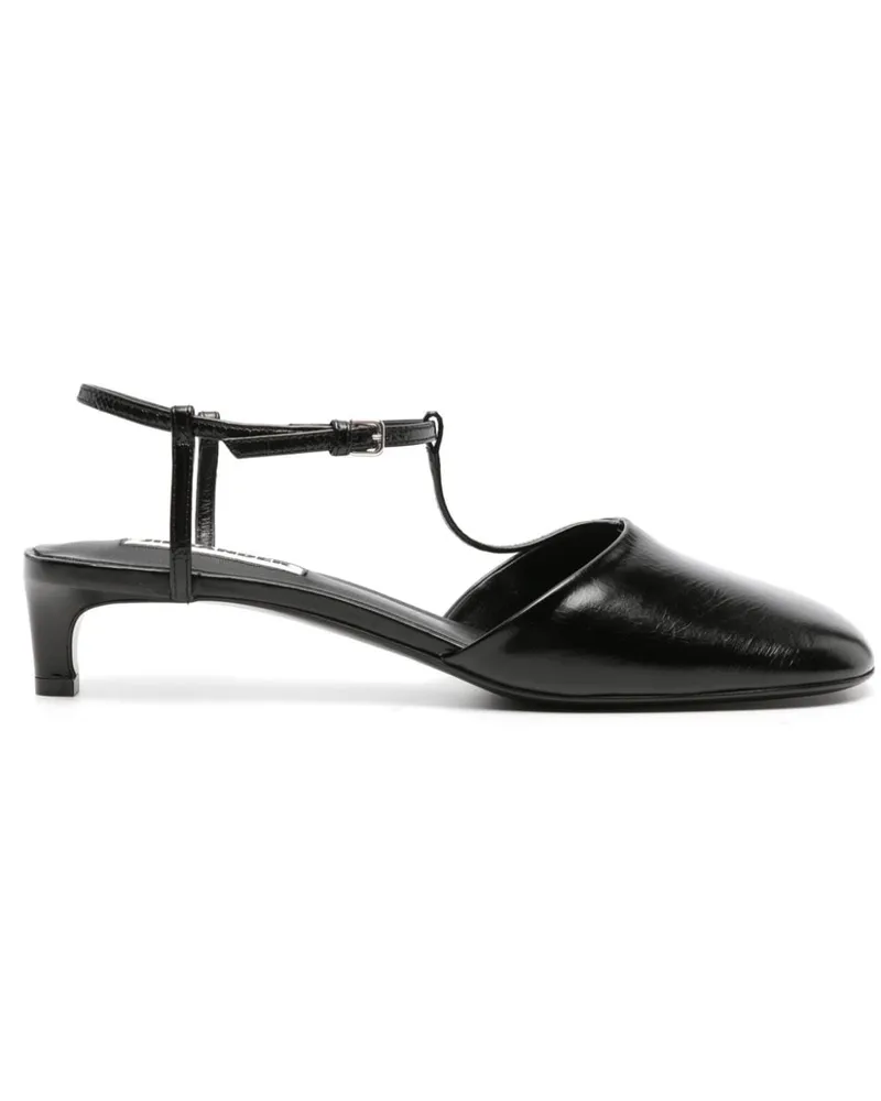 Jil Sander Pumps mit T-Riemen - Schwarz Schwarz