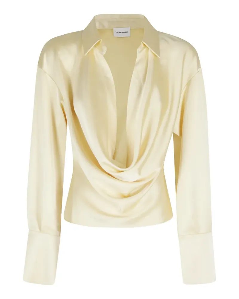 ANDAMANE Drapiertes Lilia Hemd - Nude Nude