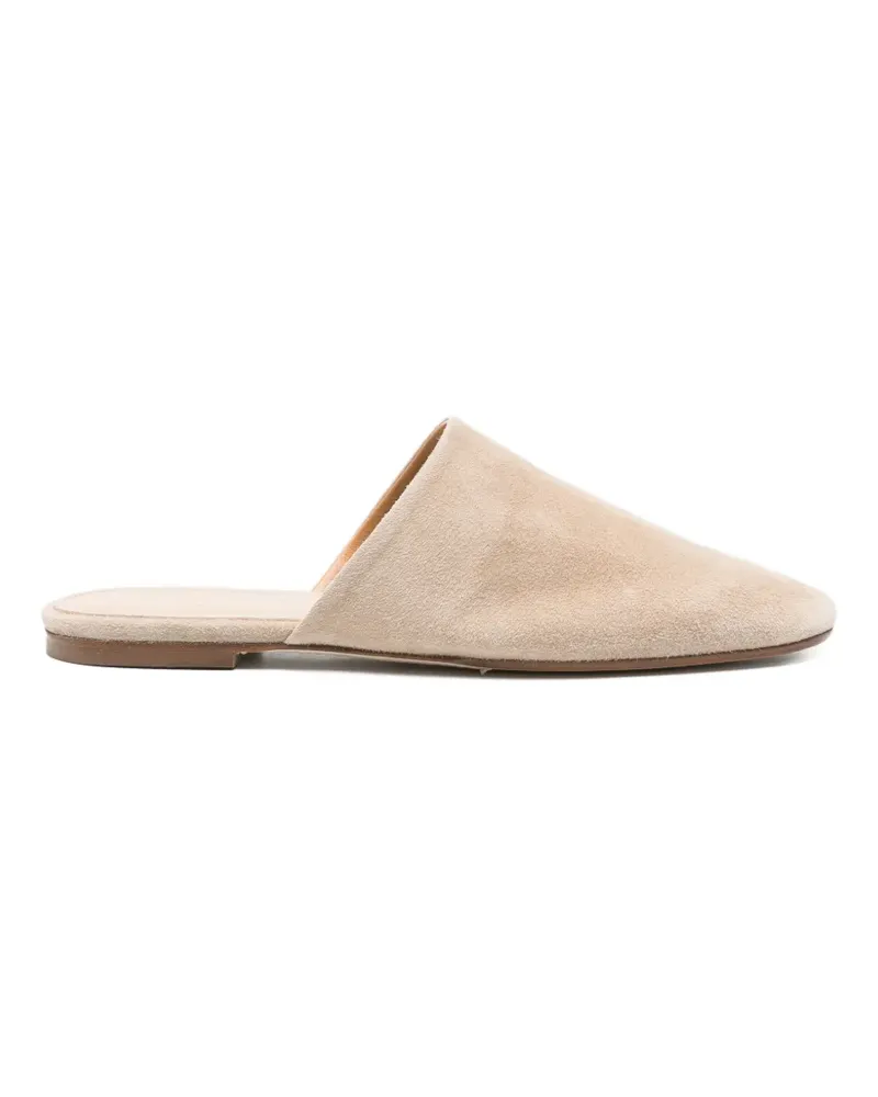 aeyde Rega round-toe mules - Nude Nude