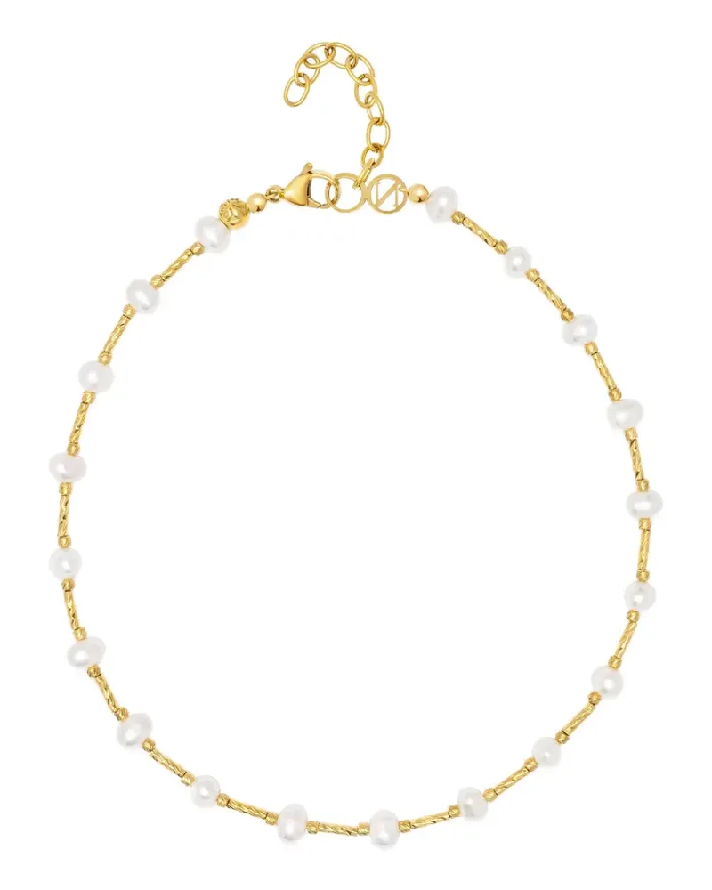 Nialaya pearl-embellished necklace - Gold Gold