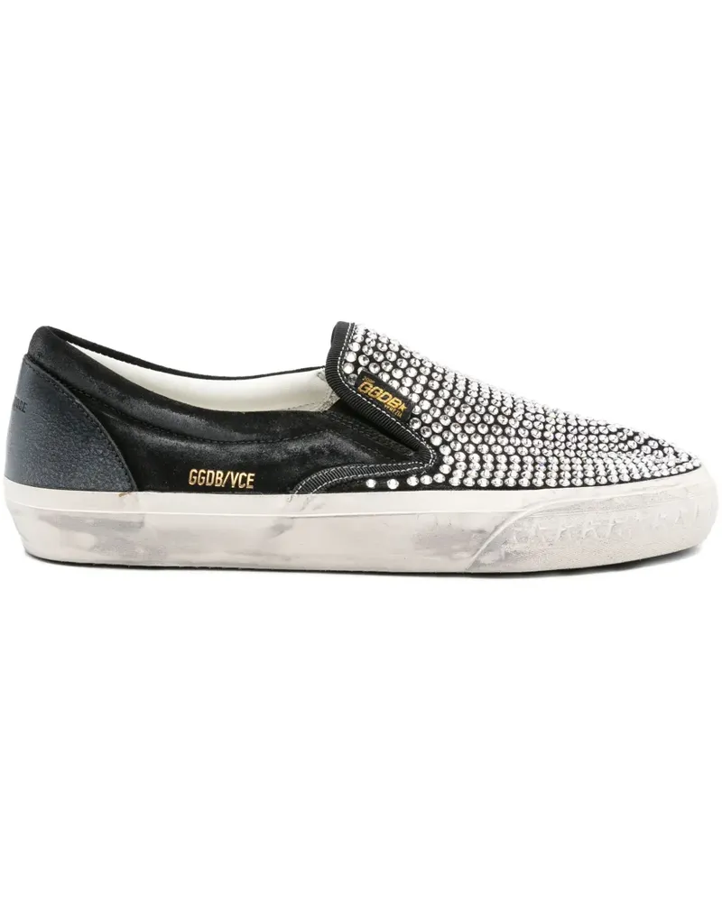 Golden Goose VCE Slip-On-Sneakers mit Kristallen - Schwarz Schwarz