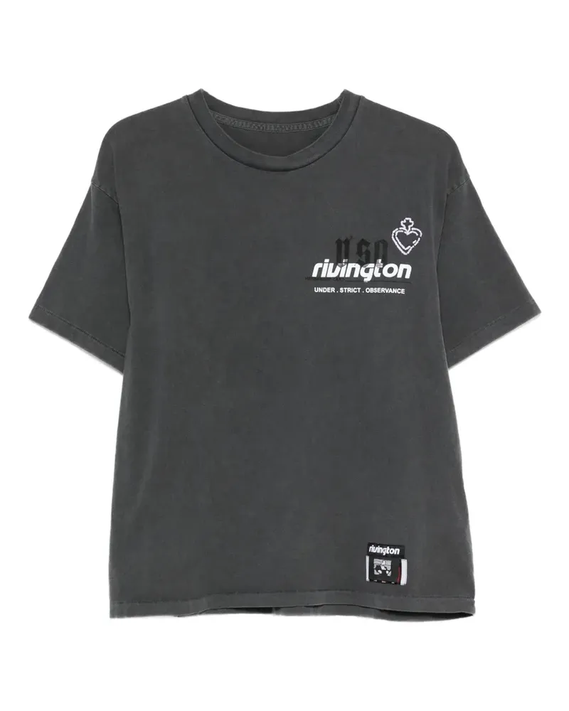 RRR123 T-Shirt mit grafischem Print - Grau Grau