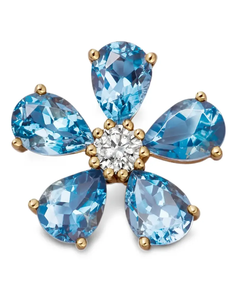 Loquet True Blue Periwinkle charm - Gold Gold