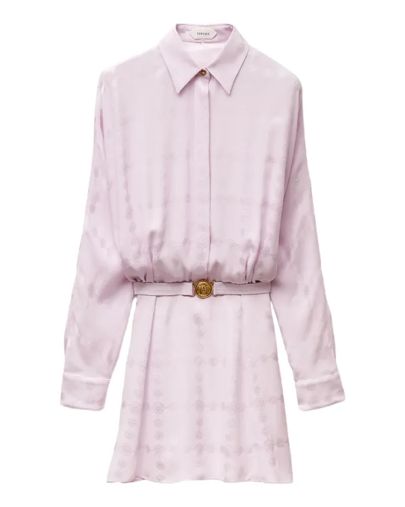 Versace Jacquard-Minikleid aus Seidenkrepp und Satin - Rosa Rosa