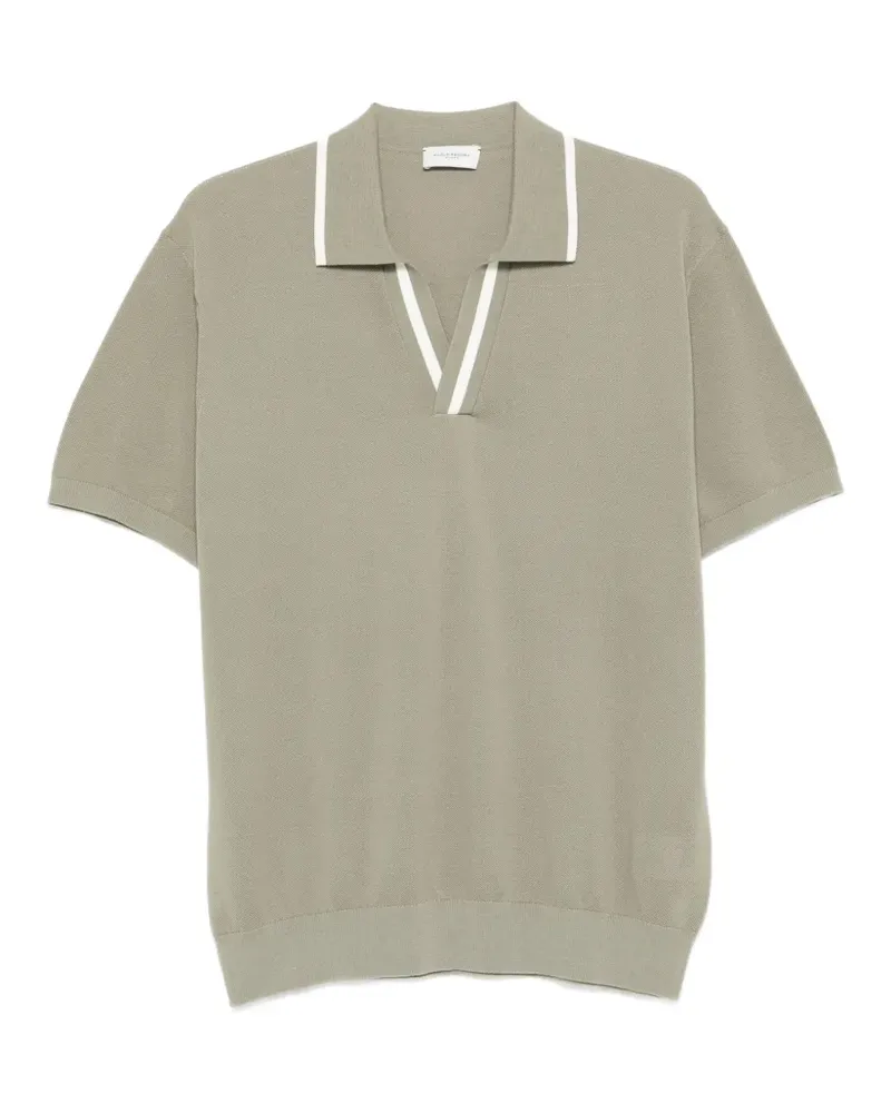 Paolo Pecora Milano T-Shirt mit V-Ausschnitt - Grün Grün