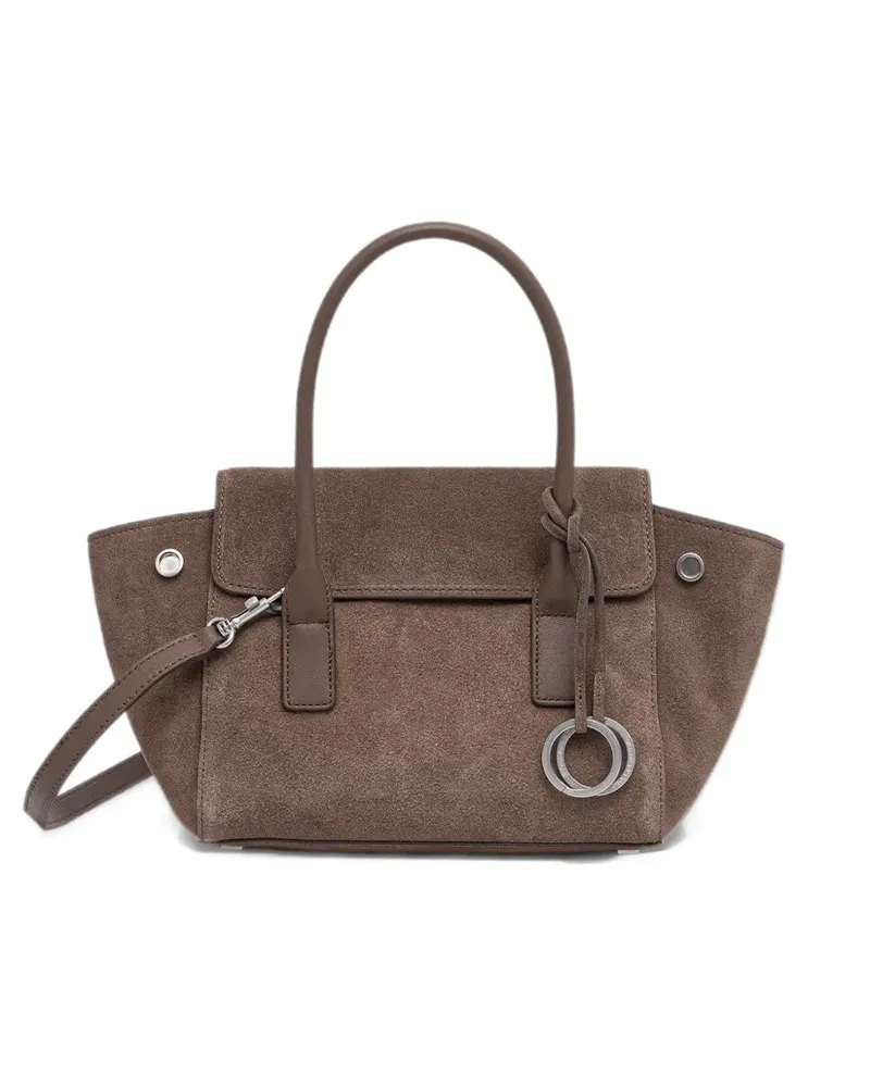 Marc O'Polo small Gitty bovine leather tote bag - Braun Braun