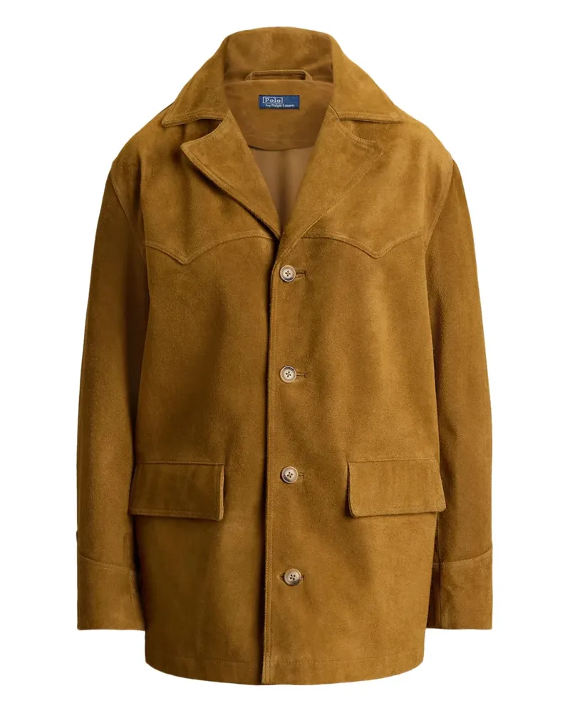 Ralph Lauren Wildlederjacke mit Klappentasche - Braun Braun