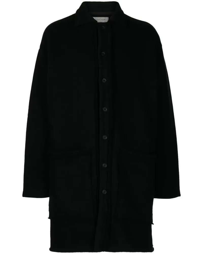 Yohji Yamamoto Cardigan mit ungesäumten Kanten - Schwarz Schwarz