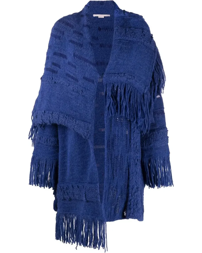 Stella McCartney Asymmetrischer Strickmantel - Blau Blau