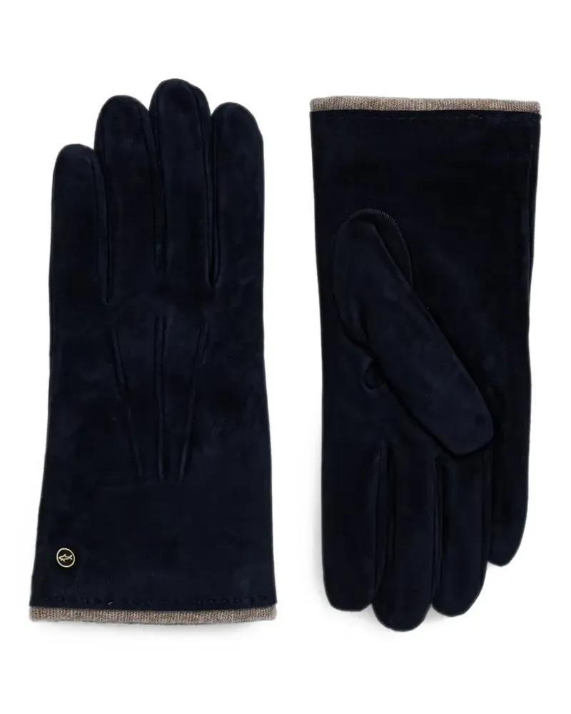 Paul & Shark Handschuhe aus Wildleder - Blau Blau