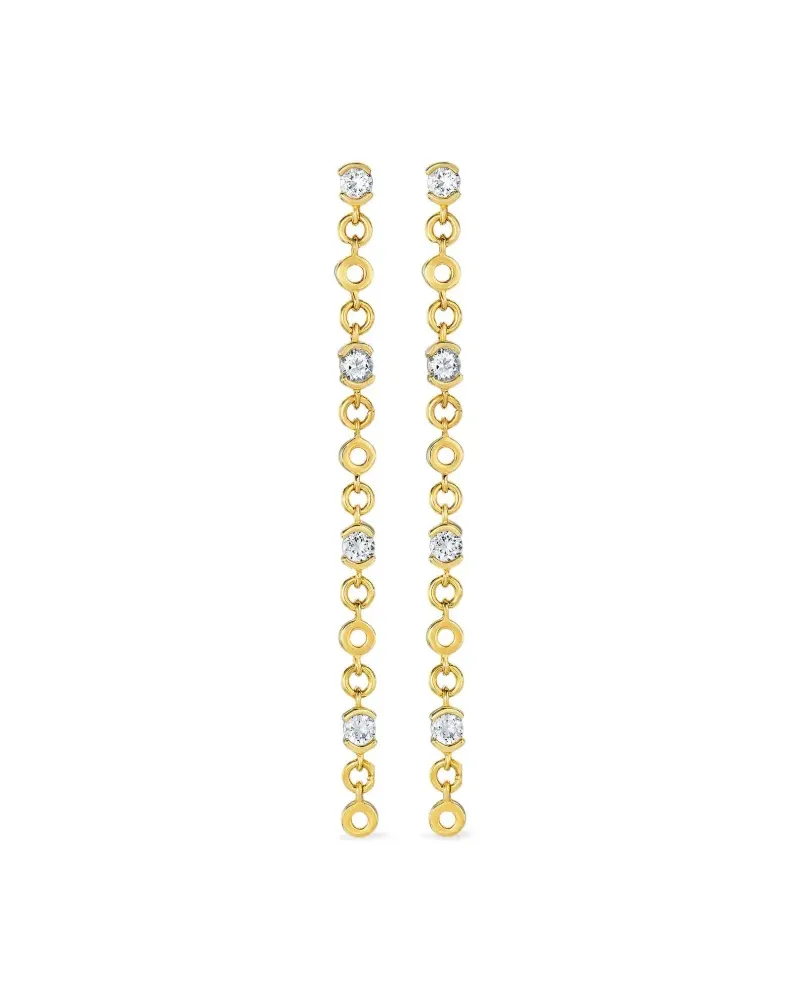 V JEWELLERY Lyla Hängeohrringe aus 18kt Gold-Vermeil Gold