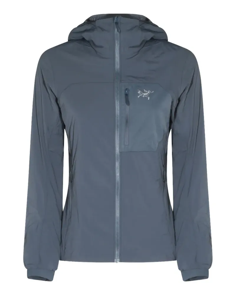 Arc'teryx logo-embroidered hooded jacket - Blau Blau