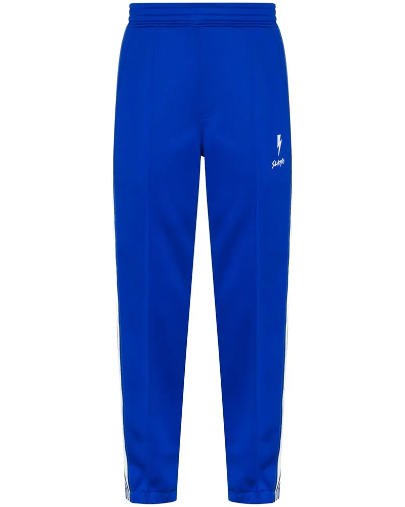 Neil Barrett Gestreifte Jogginghose - Blau Blau