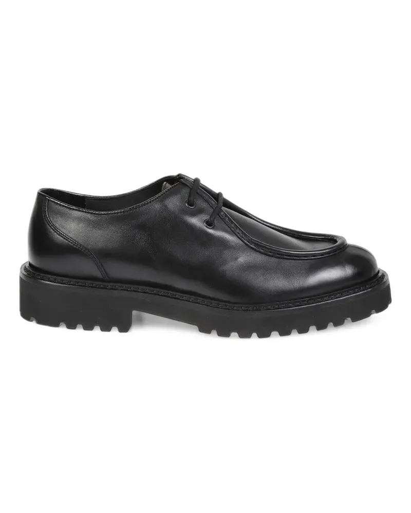 Doucal´s Schnürschuhe aus Leder mit Profilsohle - Schwarz Schwarz