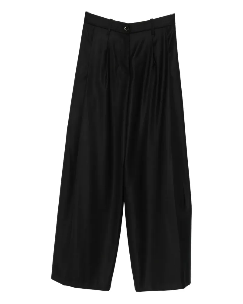 nine:inthe:morning pleated palazzo trousers - Schwarz Schwarz