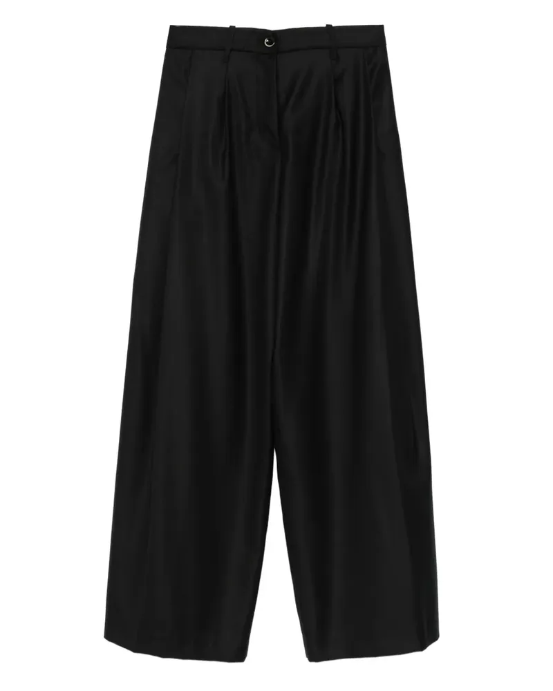 nine:inthe:morning Palazzohose mit Falten - Schwarz Schwarz
