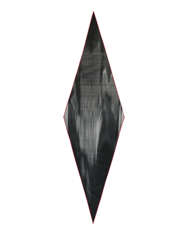 Ermenegildo Zegna gradient-effect diamond-shaped scarf - Schwarz Schwarz