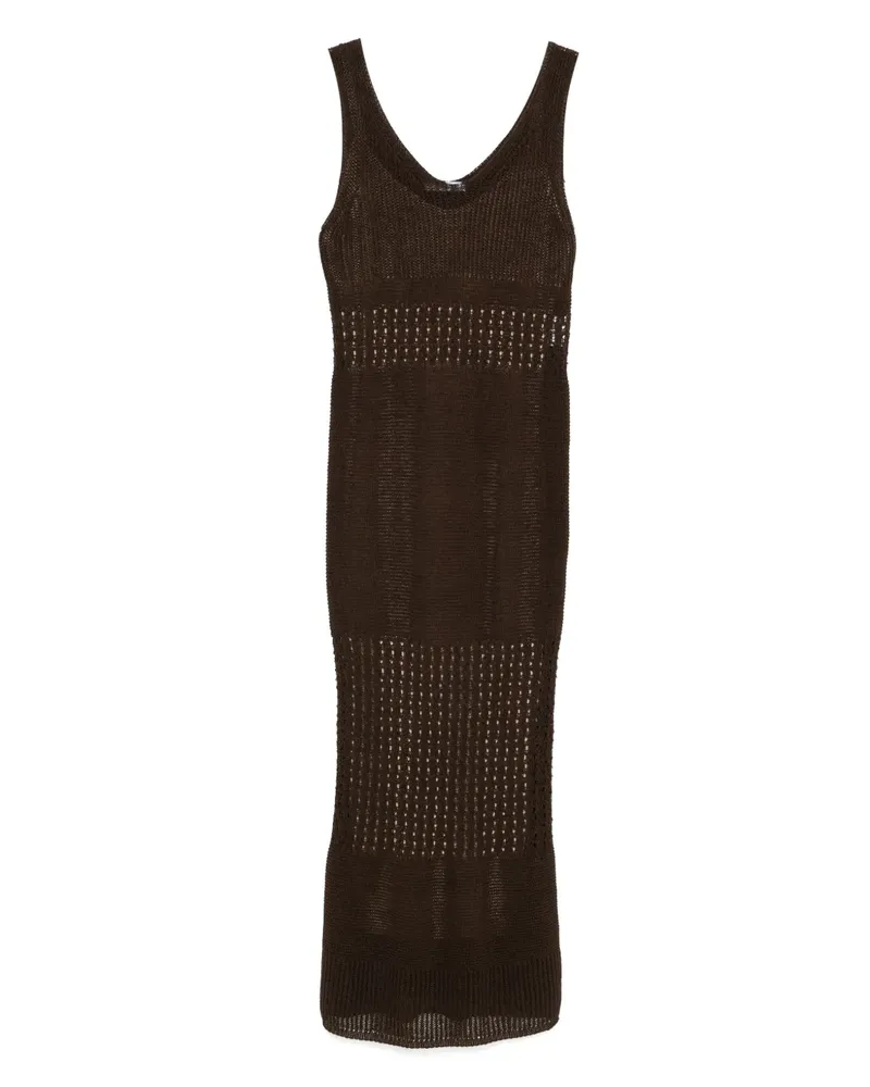 Max Mara Valois Maxikleid - Braun Braun