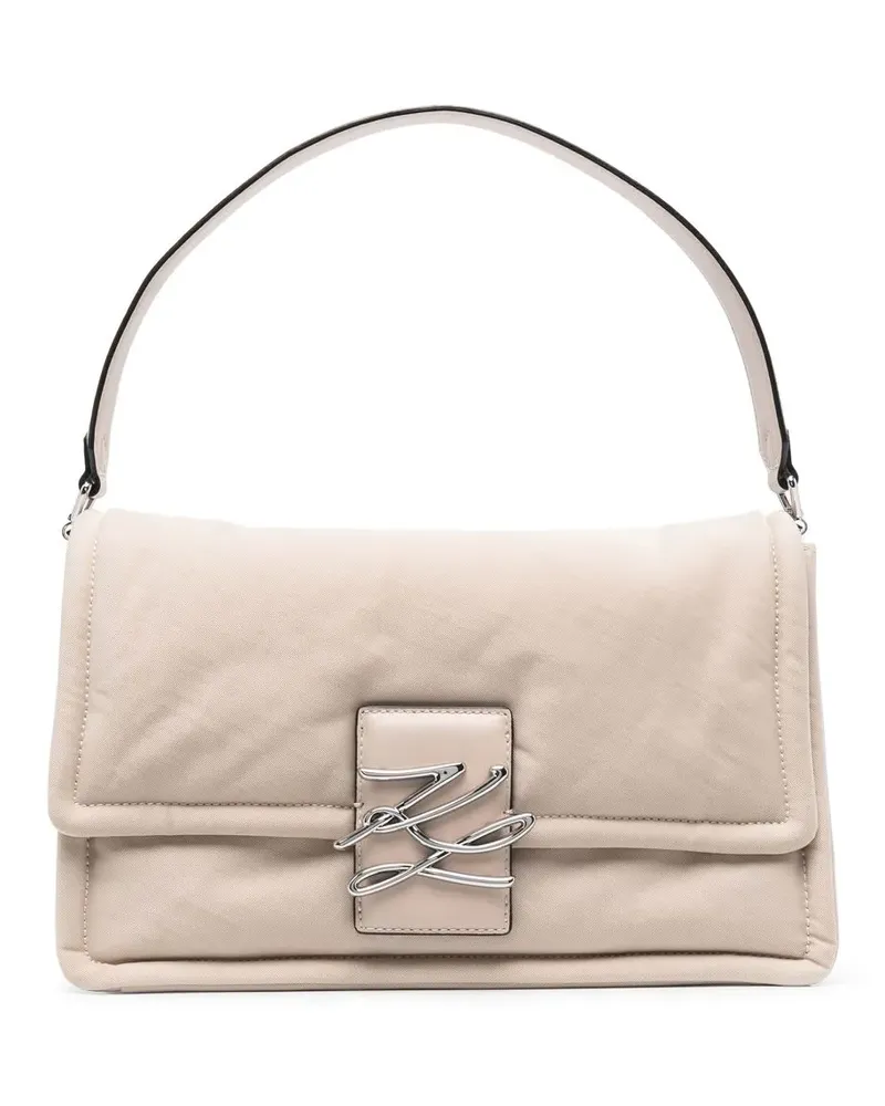 Karl Lagerfeld Weiche große K/Autograph Tasche - Nude Nude