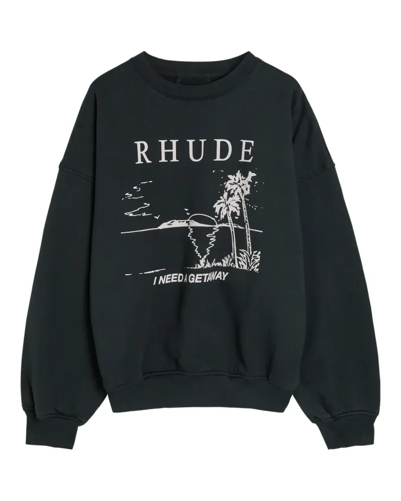 RHUDE I Need A Getaway graphic-print sweater - Schwarz Schwarz