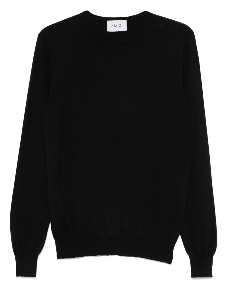 D4.0 Klassischer Pullover - Schwarz Schwarz