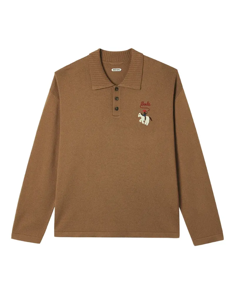 BODE Pullover mit Logo-Stickerei - Braun Braun