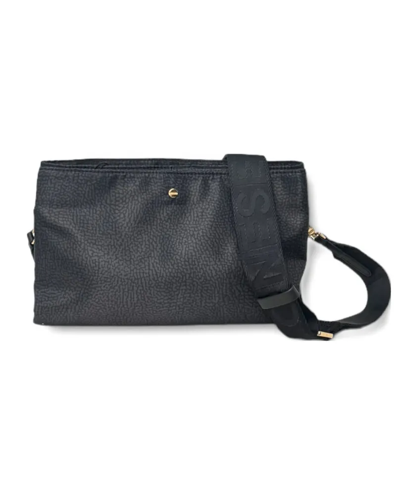 Borbonese Strukturierte Schultertasche - Schwarz Schwarz