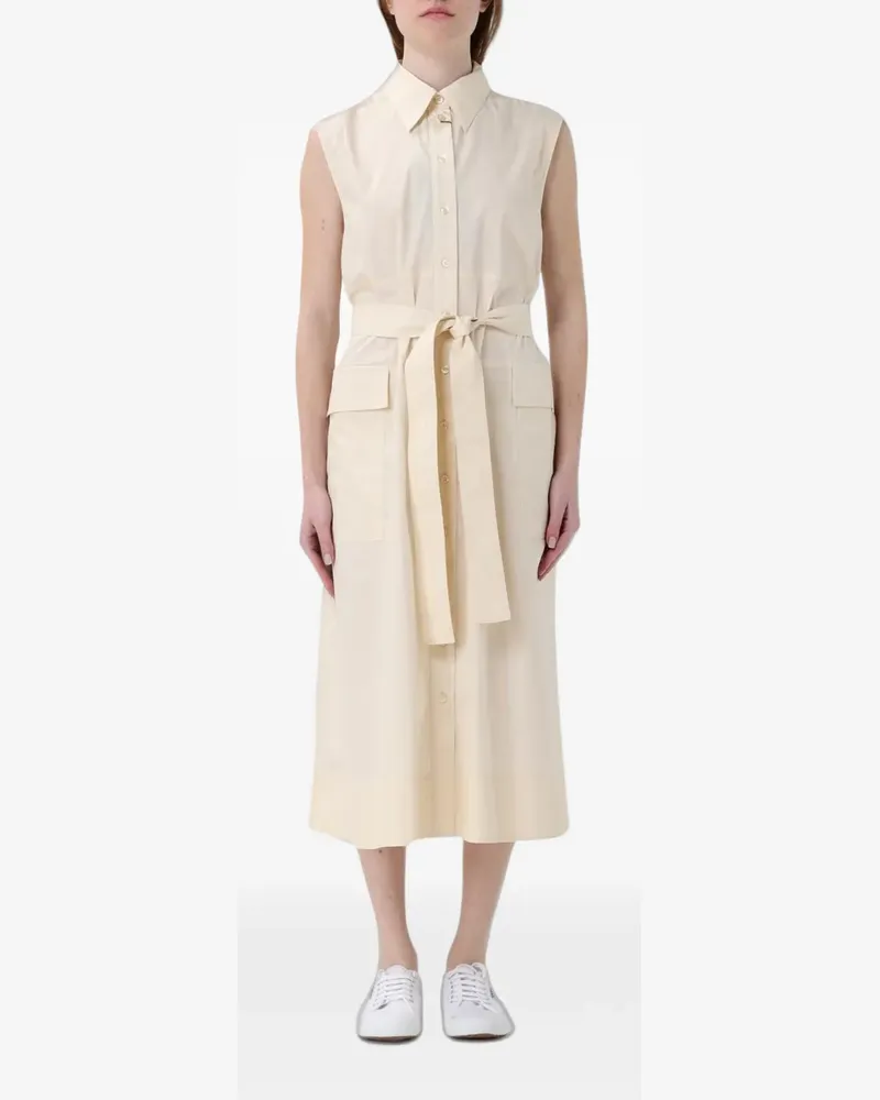 Colmar belted sleeveless dress - Nude Nude