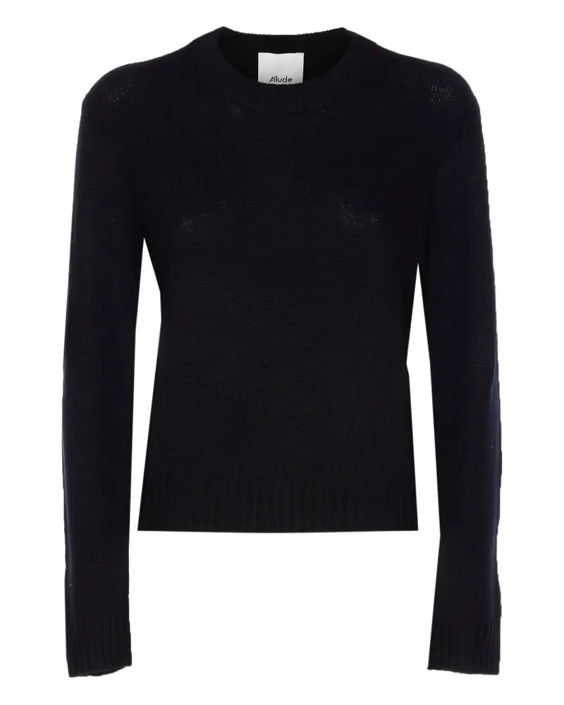 ALLUDE Kaschmirpullover mit Rundhalsausschnitt - Schwarz Schwarz
