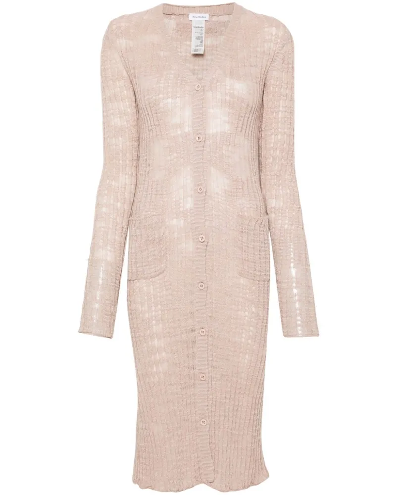 Acne Studios Gerippter Cardigan - Rosa Rosa