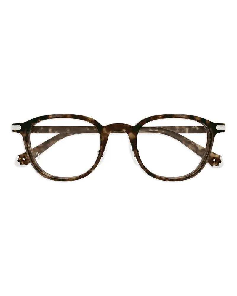 Cartier Runde Brille mit Schildpattmuster - Braun Braun