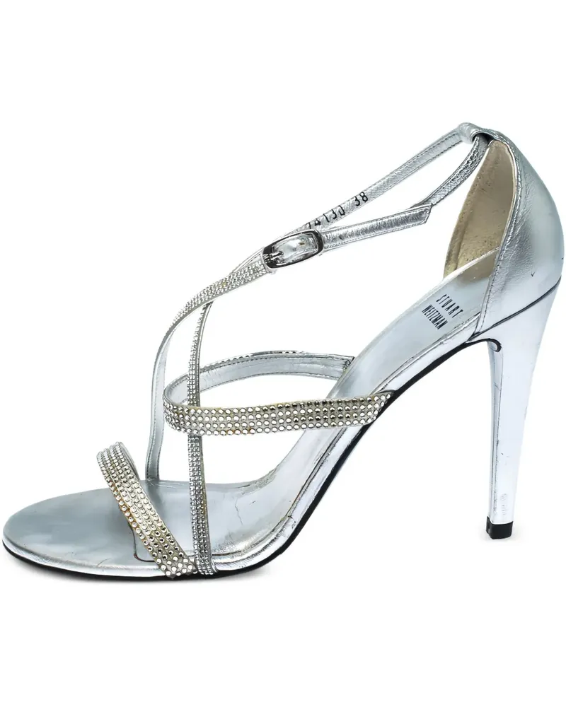 Stuart Weitzman Pre-owned Sandalen mit Kristallen 105mm - Silber Silber