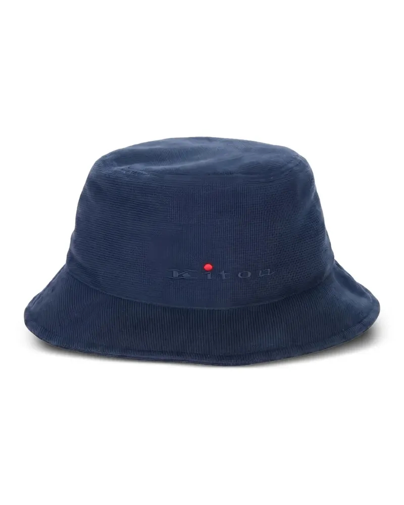 Kiton Fischerhut mit Logo-Stickerei - Blau Blau