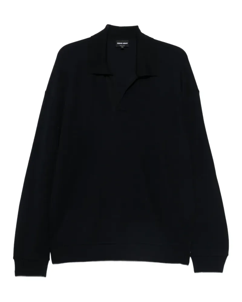 Giorgio Armani Langärmeliger Pullover - Blau Blau