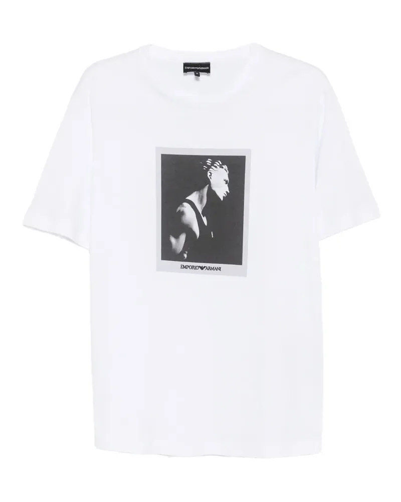 Emporio Armani T-Shirt mit grafischem Print - Weiß Weiß