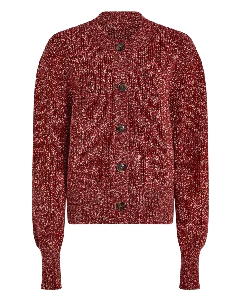 Varley speckled rib cardigan - Rot Rot