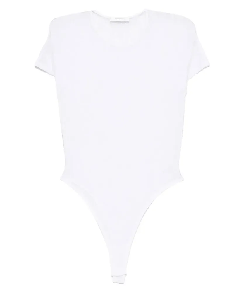 WARDROBE.NYC Kurzärmeliger Body - Weiß Weiß