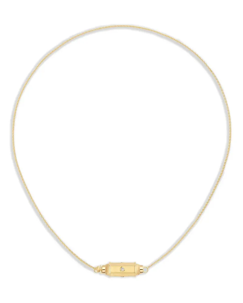 Marie Lichtenberg 18kt Micro Coco Gelbgoldhalskette mit Diamanten Gold