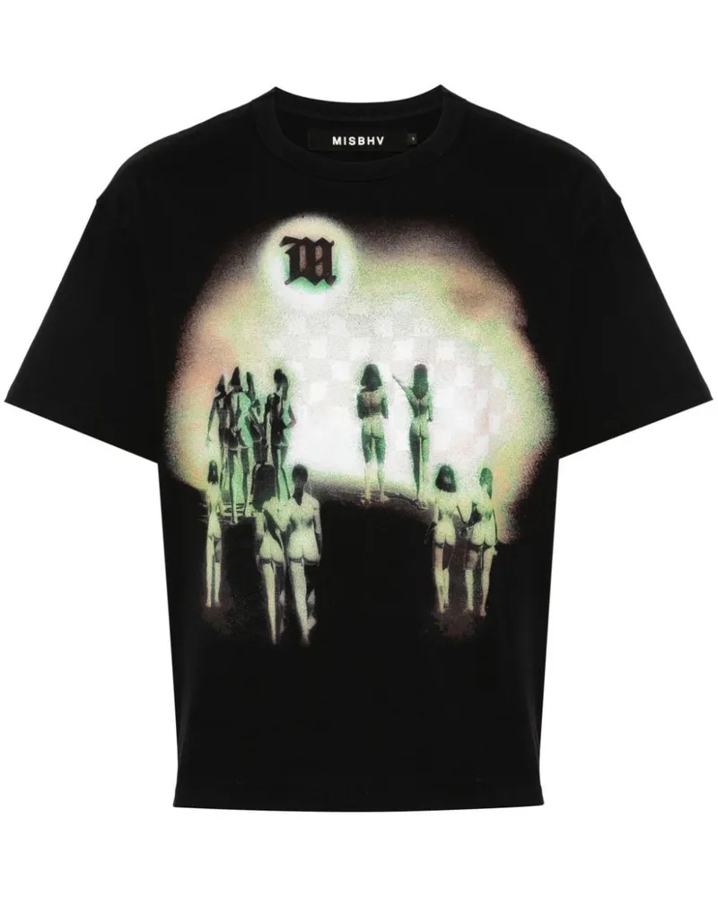 MISBHV Sunrise T-Shirt im Vintage-Look - Schwarz Schwarz