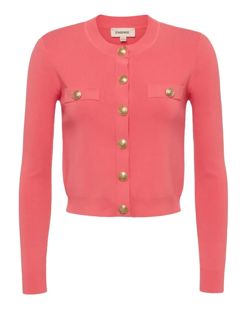 L'Agence Cardigan mit dekorativen Knöpfen - Rosa Rosa